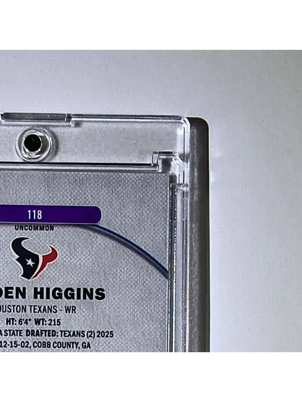 Jayden Higgins Rookie 2025 Topps Finest NFL #118 Uncommon Houston Texans 084/250